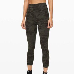 Lululemon Incognito Camo Gator Green Align 25” Leggings